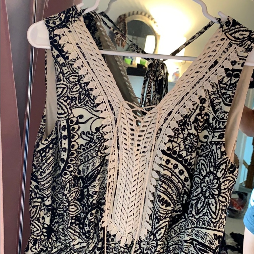 Fab’rik black tie up romper